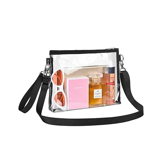 Transparent PVC Crossbody Bag Waterproof Zero Wallet Sports Bag, and Hand in Hand Storage Bag