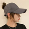 Empty Hat Women′s New Japanese Simple Casual Sunhat Korean Internet Celebrity Trend Letter Can Be Tied to a Ponytail Baseball Cap