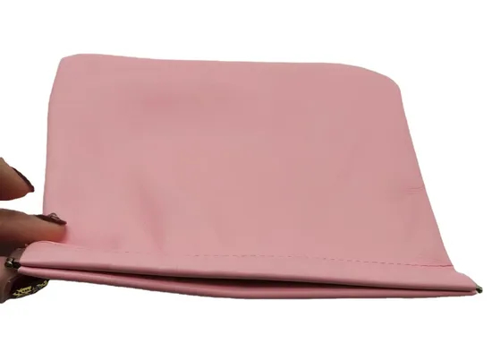 Leather-Embossed Logo Pink for Easy Carrying of Makeup Pouch