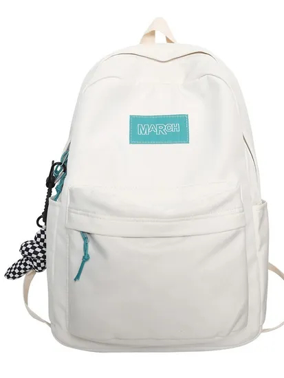 High Aesthetic College Style Solid Color Minimalist Backpack