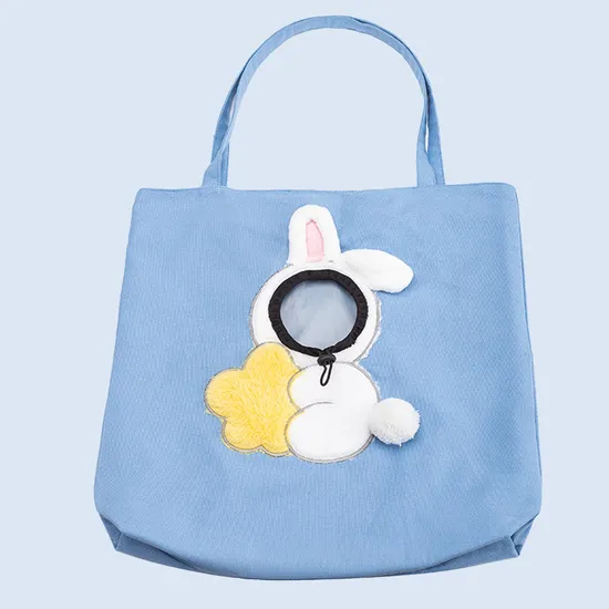 Fun Canvas Cross-Body Hand-Held Outcropped Pet Shoulder Bag