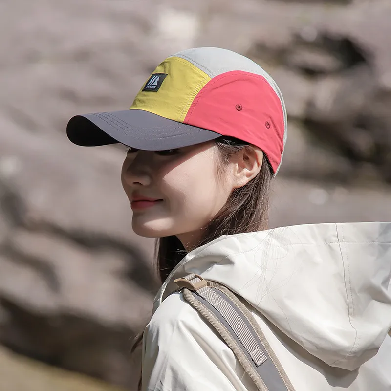 Quick Drying Color Blocking Light and Thin Sun Shading Baseball Cap