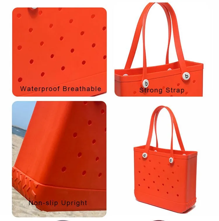 EVA Injection Molded Beach Bag EVA Basket Hole Bag European and American Beach Portable Beach Basket