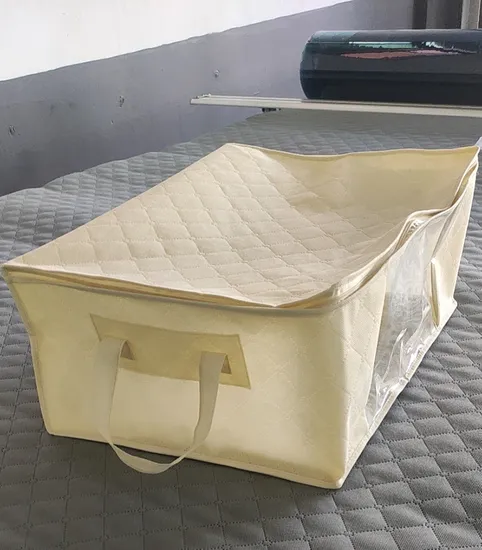 Non-Woven Clothing Storage Box Visual Home Storage Bag Foldable Clothing Dust Bag