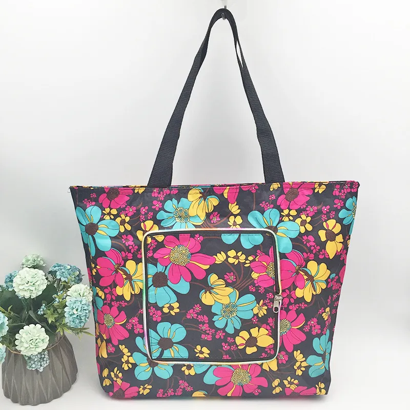 Silk Screen Canvas Tote Bag Crossbody Shopping Storage Bag