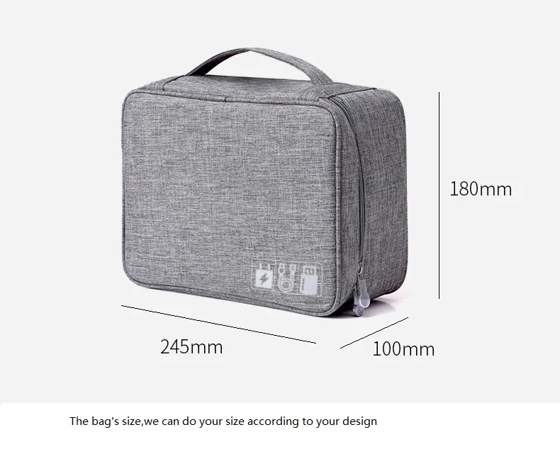 Data Cable Storage Bag Travel Power Bank Earphone Storage Box Multifunctional Divided Digital Bag