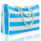 Customizable Outdoor Striped Large Storage Fashionable Cotton Handheld Beach Bag Large Capacity Travel Shopping Bag