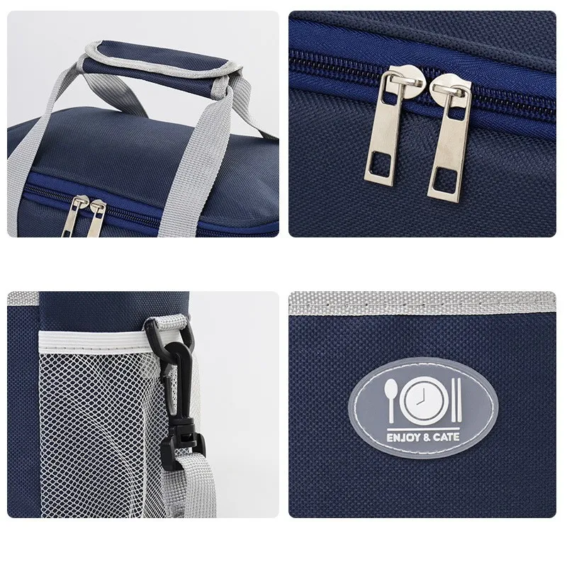 Insulated Bento Bag for Primary School Students Hand-Held Waterproof Thickened Aluminum Foil Lunch Bag