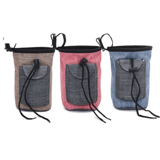 Printed Logo Portable Outdoor Pet Dog Food Waist Bag
