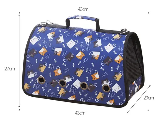 Cross-Border Portable Hand to Carry out Breathable Folding Cross Pet Bag