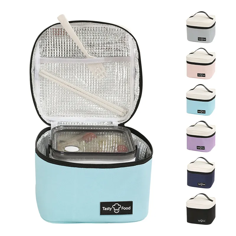 Dopamine Portable Bento Bag Takeaway Student Packing with Rice Insulated Bag Aluminum Foil Thickened Lunch Box Bag