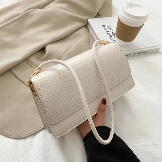 Crocodile Pattern Handheld Retro Versatile Small Square Bag