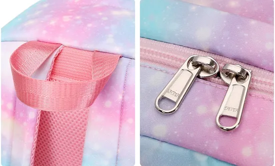 New Gradient Rainbow Print Large Capacity Backpack