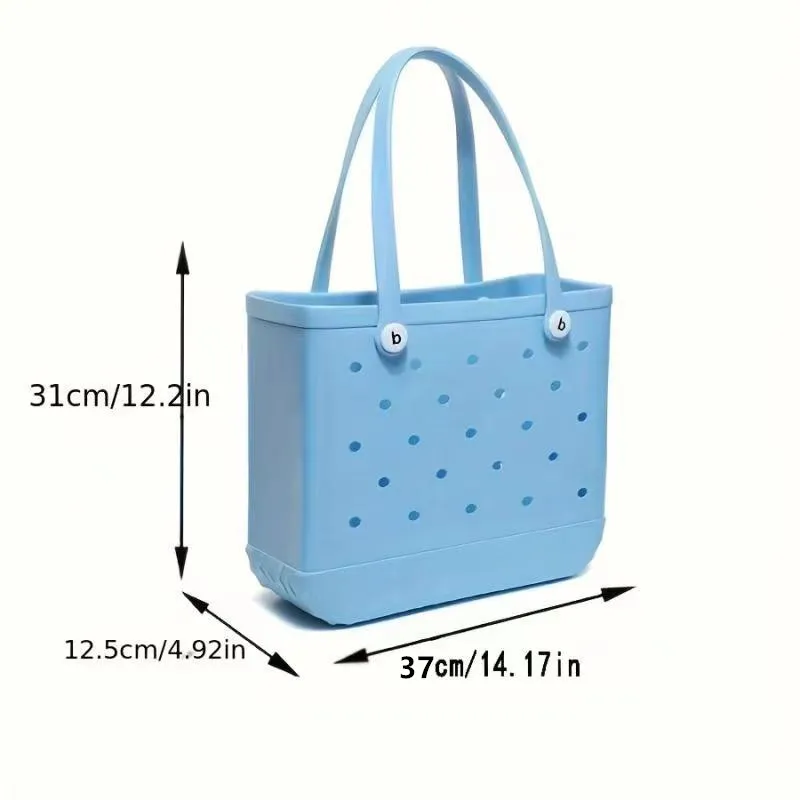 EVA Injection Molded Beach Bag EVA Basket Hole Bag European and American Beach Portable Beach Basket