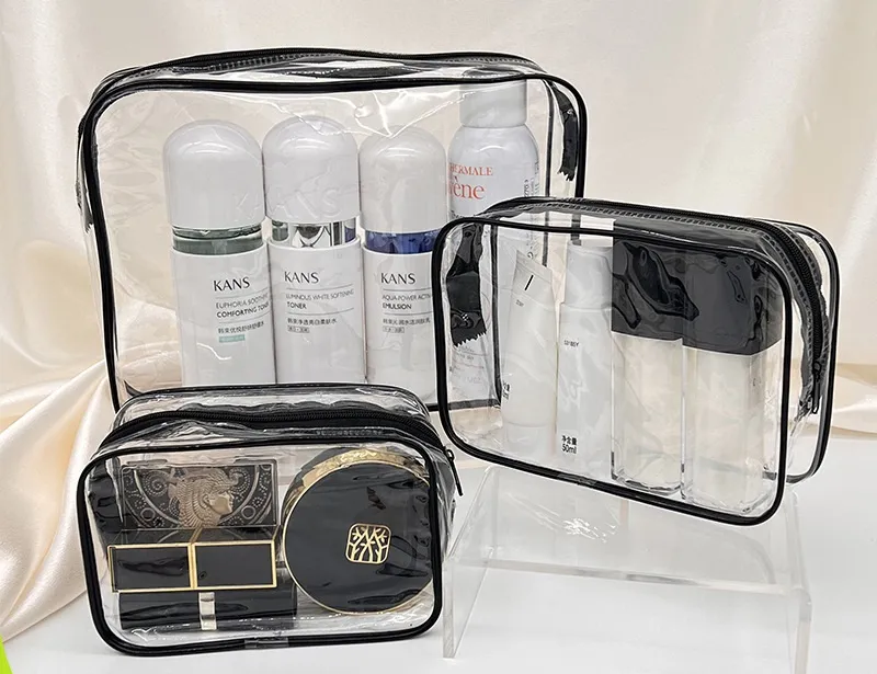 Transparent Waterproof Men&prime;s and Women&prime;s Travel Business Trip Storage Business Hand-Held Cosmetics Zipper Bag