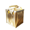 Golden Laser Film Portable Non-Woven Fabric with Cotton Delivery Plus Logo Thermal Insulation Bag