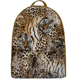 Double Layer Leopard Print Casual Backpack