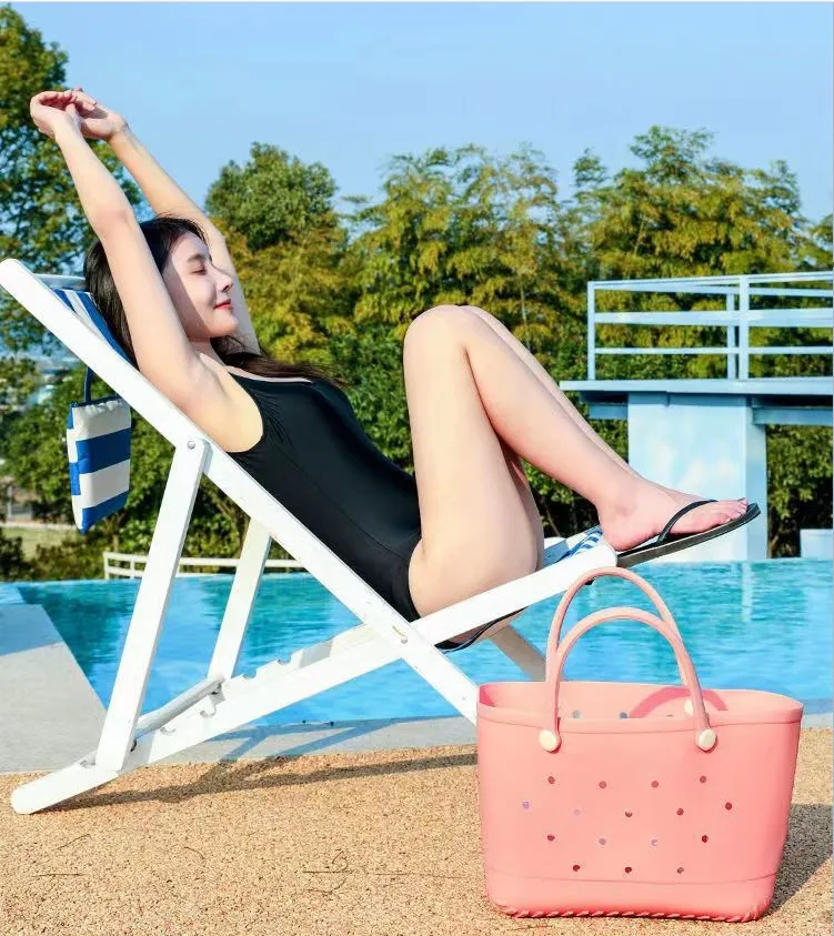EVA Injection Molded Beach Bag EVA Basket Hole Bag European and American Beach Portable Beach Basket