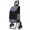 Portable Supermarket Folding Grocery Cart Advertising Two-Wheeled Shopping Cart Trolley Hand Pull Shopping Bag