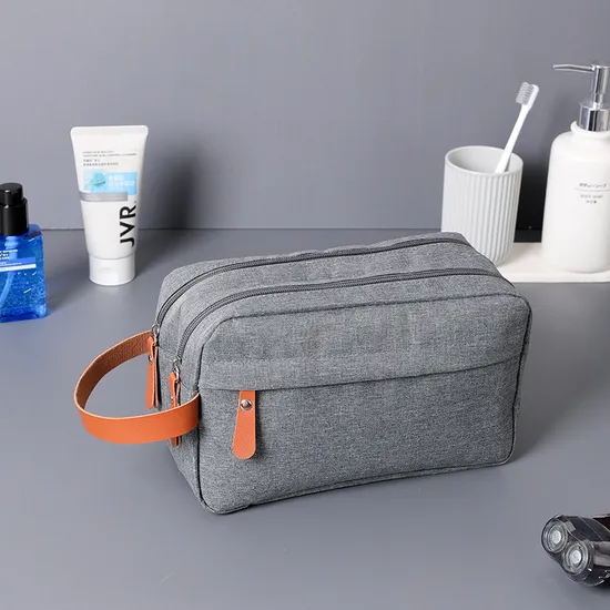 Men′s Toiletry Travel Double-Layer Moisture-Proof Storage Makeup Bag
