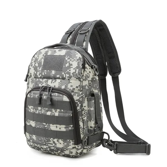Men′s Single Crossbody Bag Camouflage Tactical Chest Outdoor Double Shoulder Crossbody Backpack