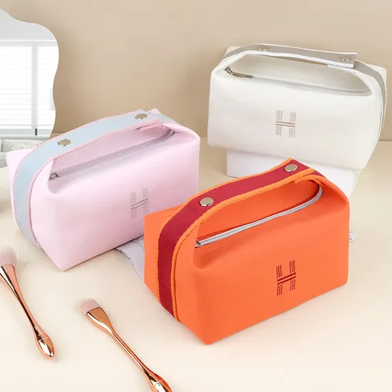 Travel Toiletry Large Capacity Canvas Portable Women′s Cosmetics Storage Bag