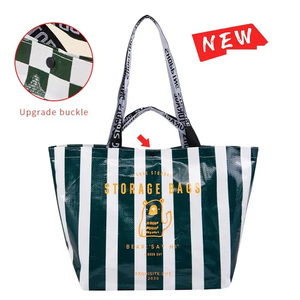 Portable Shopping Bag Foldable Nylon Waterproof One Shoulder Handbag for Outdoor Use Supermarket Environmentally Friendly Large Capacity Fashionable Women′s Bag