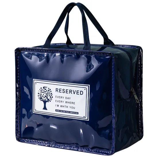 Travel Cosmetics Storage Bag PU Waterproof Wash Bag Cute Women′s Makeup Bag Large Capacity Lunch Box Bag Handbag
