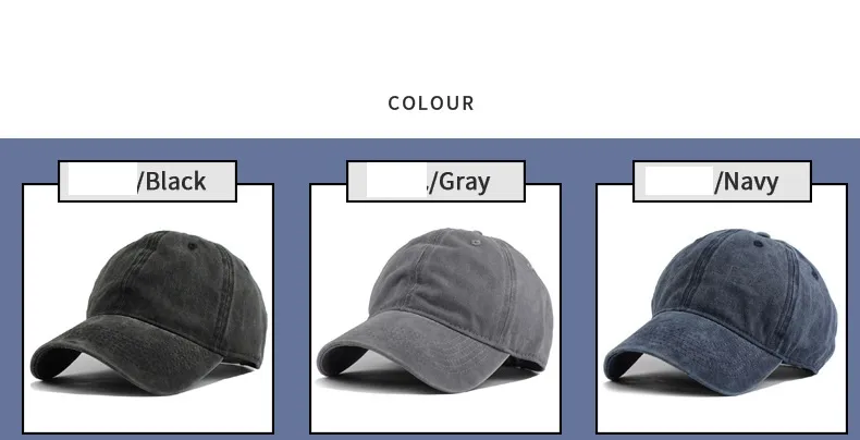 Solid Color Light Plate Duckbill Caps Worn-out Washed Cotton Sun Caps China