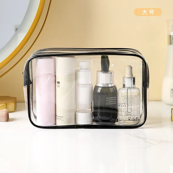 PVC Transparent Makeup Bag Portable Waterproof Travel Wash Bag Small Storage Bag Customized Logo