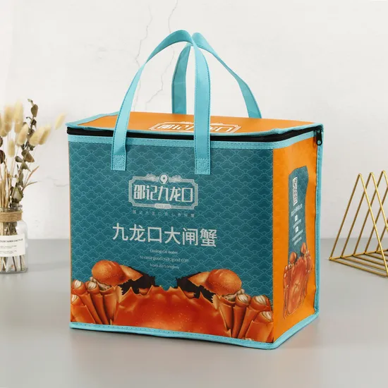 Portable Takeaway Box Food Preservation Non Woven Aluminum Foil Can Be Customized Insulated Bag