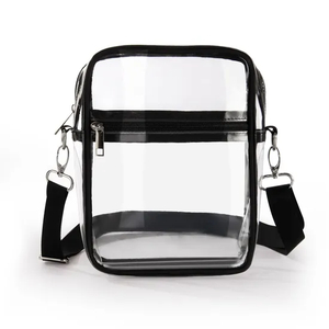 Cross Body Adjustable Zipper Transparent Storage Bag