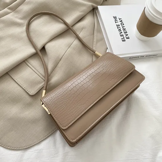 Crocodile Pattern Handheld Retro Versatile Small Square Bag