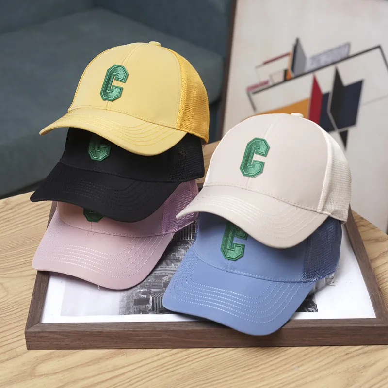 Letter C Sunshade Solid Baseball Hat