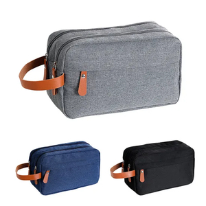 Men′s Toiletry Travel Double-Layer Moisture-Proof Storage Makeup Bag