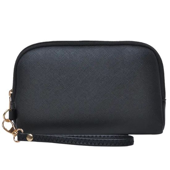 Leather Hand-Carried Portable Fashion Solid Color Makeup Bag
