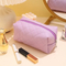 PU Leather Portable Waterproof Small Square Bag Travel Cosmetics Storage Bag