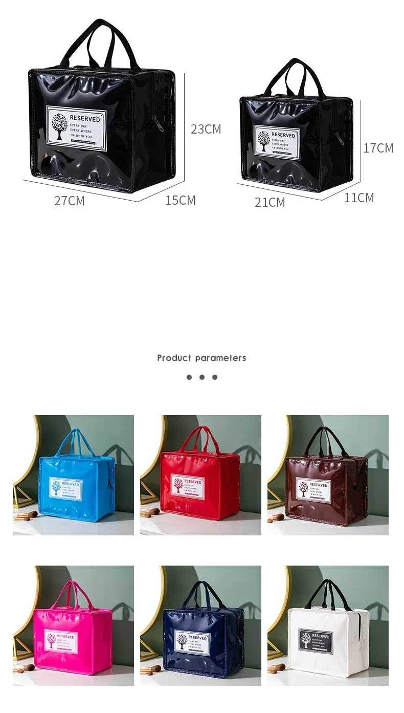Travel Cosmetics Storage Bag PU Waterproof Wash Bag Cute Women&prime;s Makeup Bag Large Capacity Lunch Box Bag Handbag