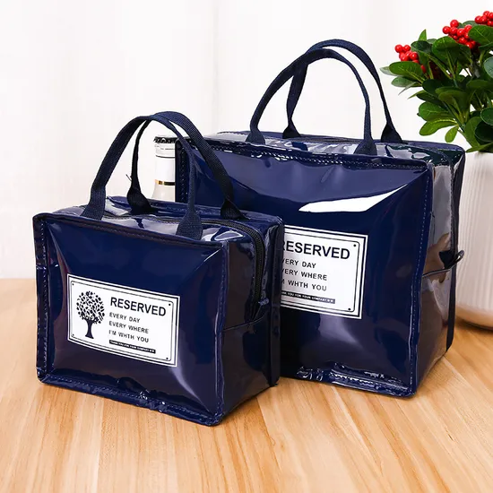 Travel Cosmetics Storage Bag PU Waterproof Wash Bag Cute Women′s Makeup Bag Large Capacity Lunch Box Bag Handbag