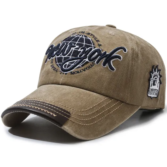 New York Embroidered Baseball Cap Patch Embroidery Baseball Cap China