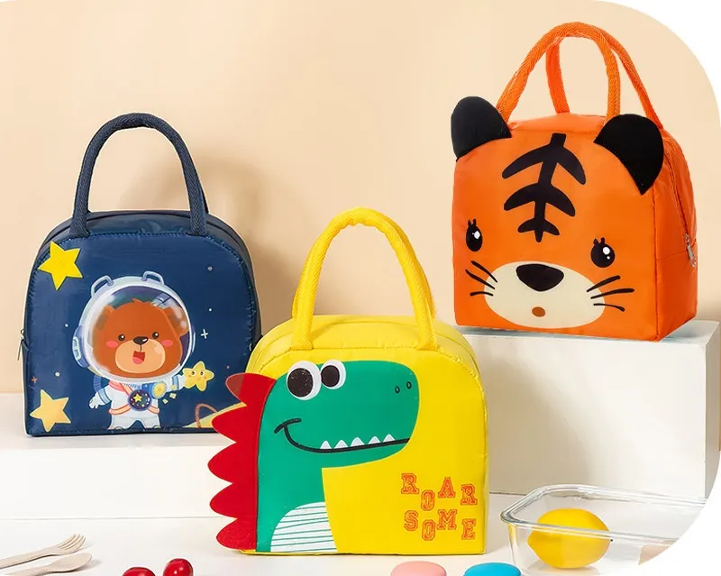 New 3D Cartoon Portable Bento Student Insulated Bag