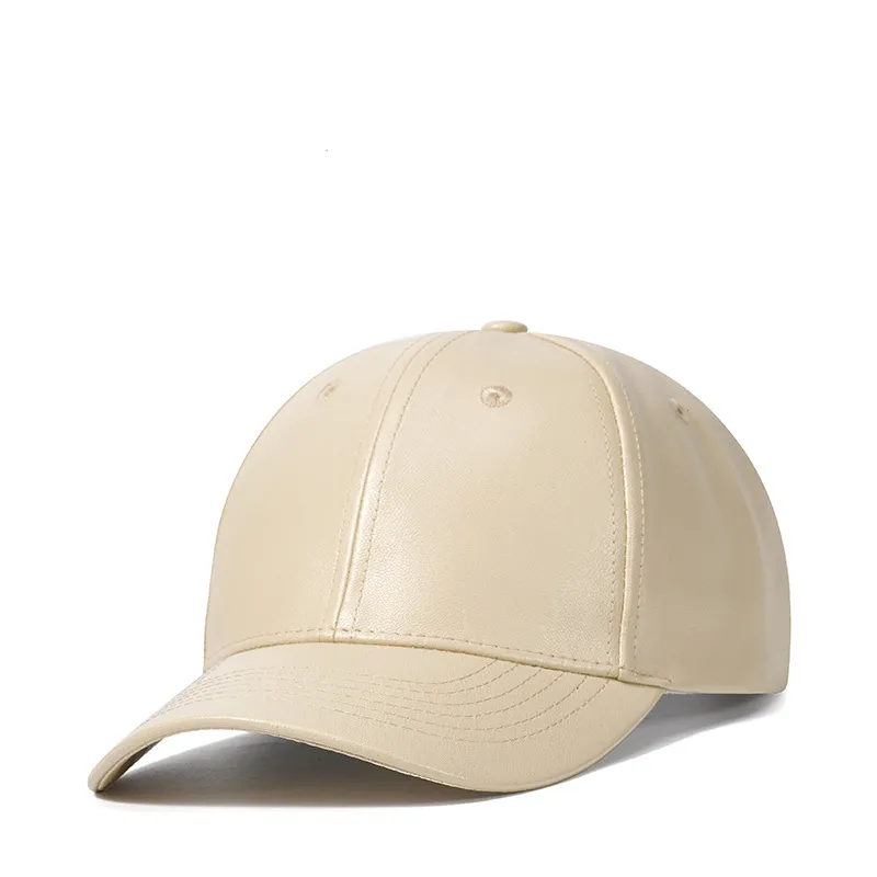 The New PU Leather Street Fashion Versatile Korean Version of The Fashion Hip-Hop Baseball Cap