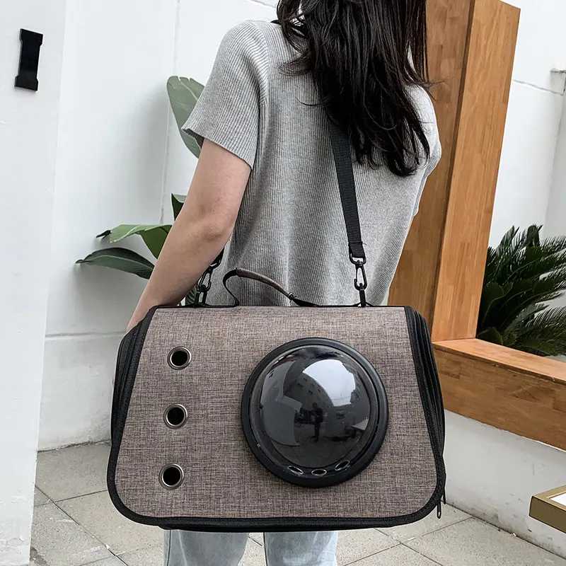 Portable Carry One Shoulder Cross-Capsule Travel Pet Bag
