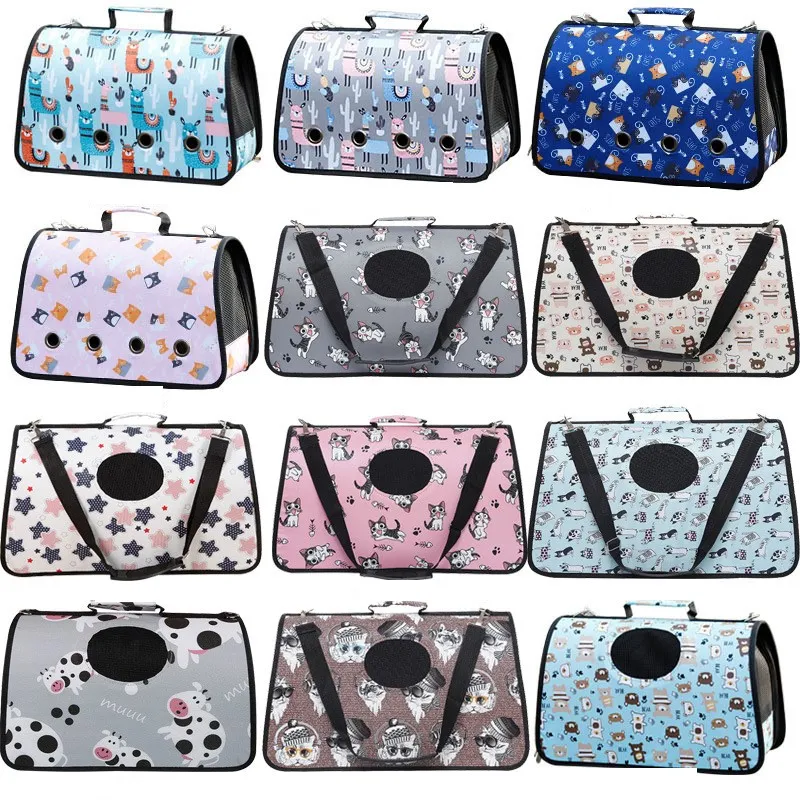 Cross-Border Portable Hand to Carry out Breathable Folding Cross Pet Bag