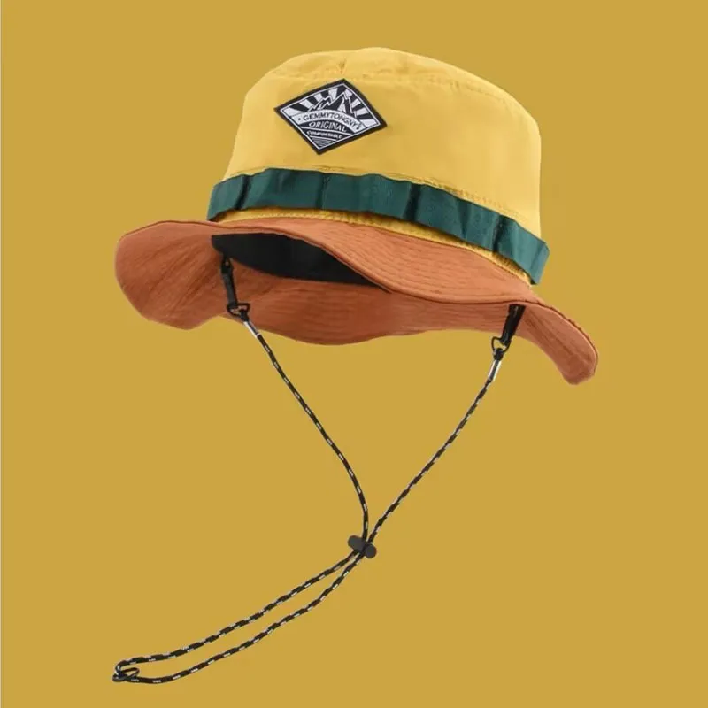 New Color Blocked Foldable Quick Drying Sun Shading Fisherman Hat