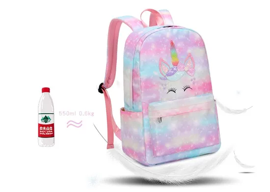 New Gradient Rainbow Print Large Capacity Backpack