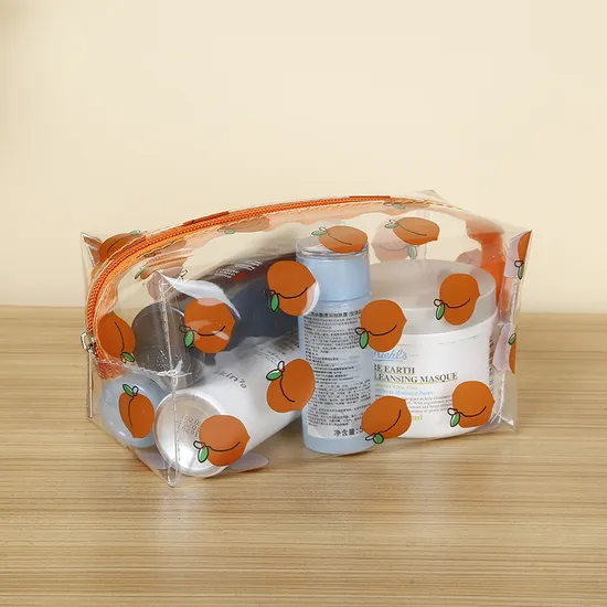 Creative Print PVC Small Fresh Transparent Travel Portable Custom Makeup Bag