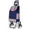 Portable Supermarket Folding Grocery Cart Advertising Two-Wheeled Shopping Cart Trolley Hand Pull Shopping Bag