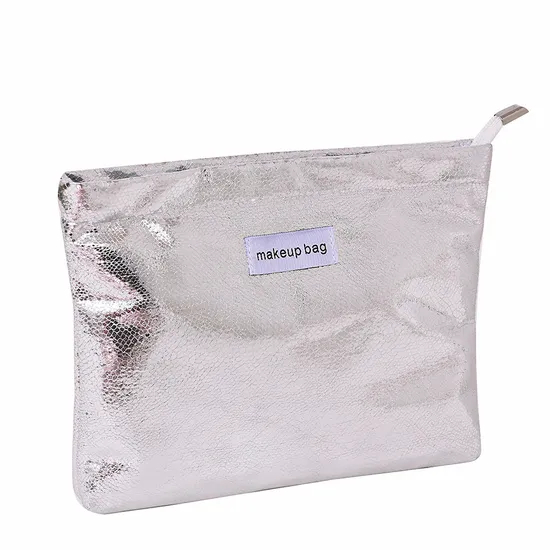 The New Glitter Simple Portable Sequin Leather Large-Capacity Clutch Makeup Bag