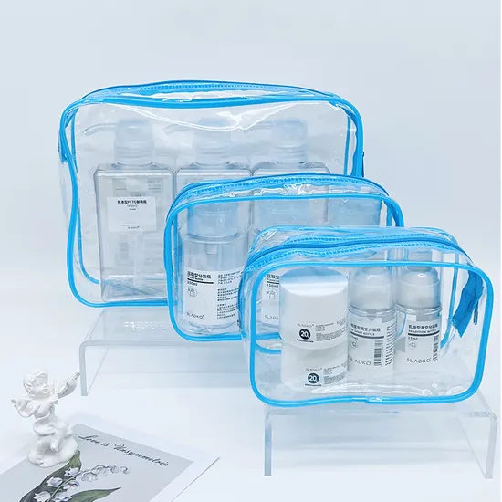 Transparent Waterproof Men′s and Women′s Travel Business Trip Storage Business Hand-Held Cosmetics Zipper Bag